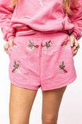 Queen of Sparkles-Bright Pink Christmas Cocktail Short