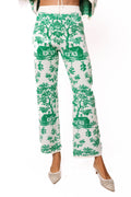 Queen of Sparkles Green & White Christmas Twall Knit Pant