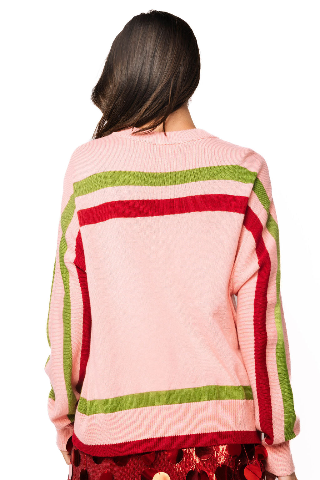 Queen of Sparkles Light Pink 'Cheers' Santa in Martini Sweater