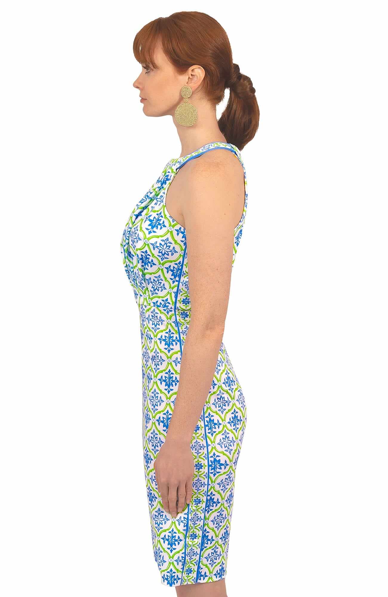 Gretchen Scott - Blue/Green Bougie Dress