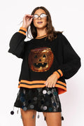 Queen of Sparkles - Halloween Pumpkin Functioning Candy Bucket Sweatshirt