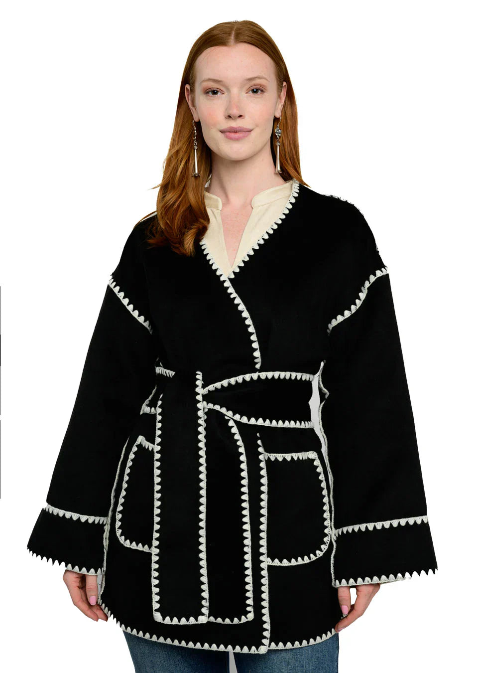 Ivy Jane - Whip Stitch Wrap Coat