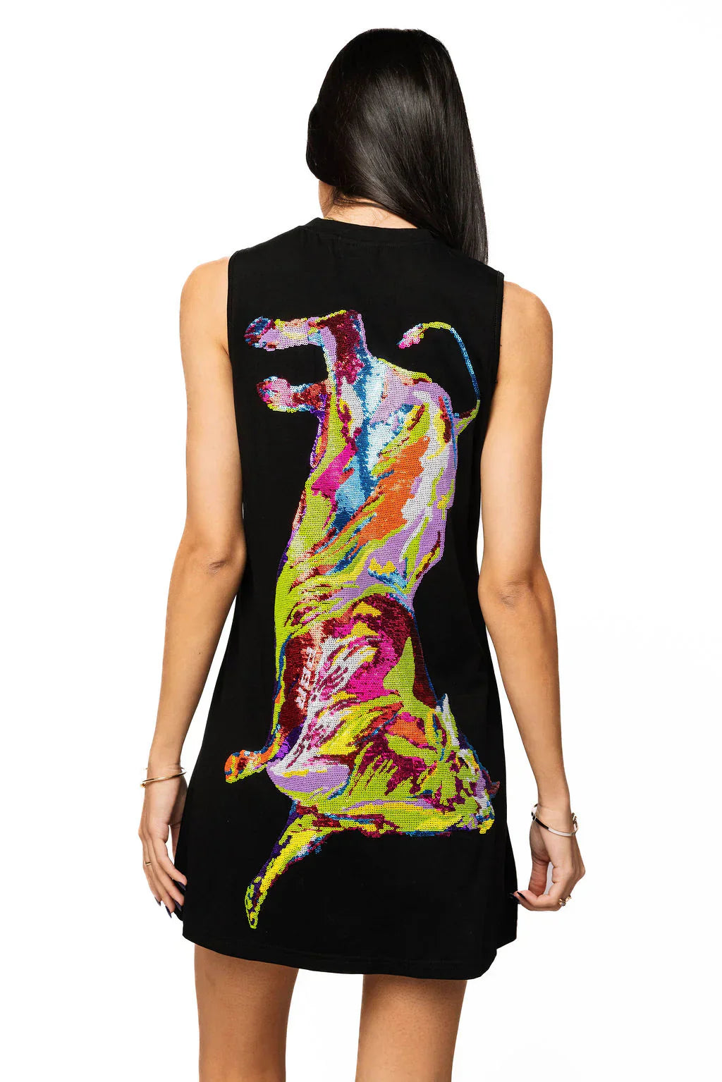 Queen of Sparkles - Black PBR Bucking Bull Dress