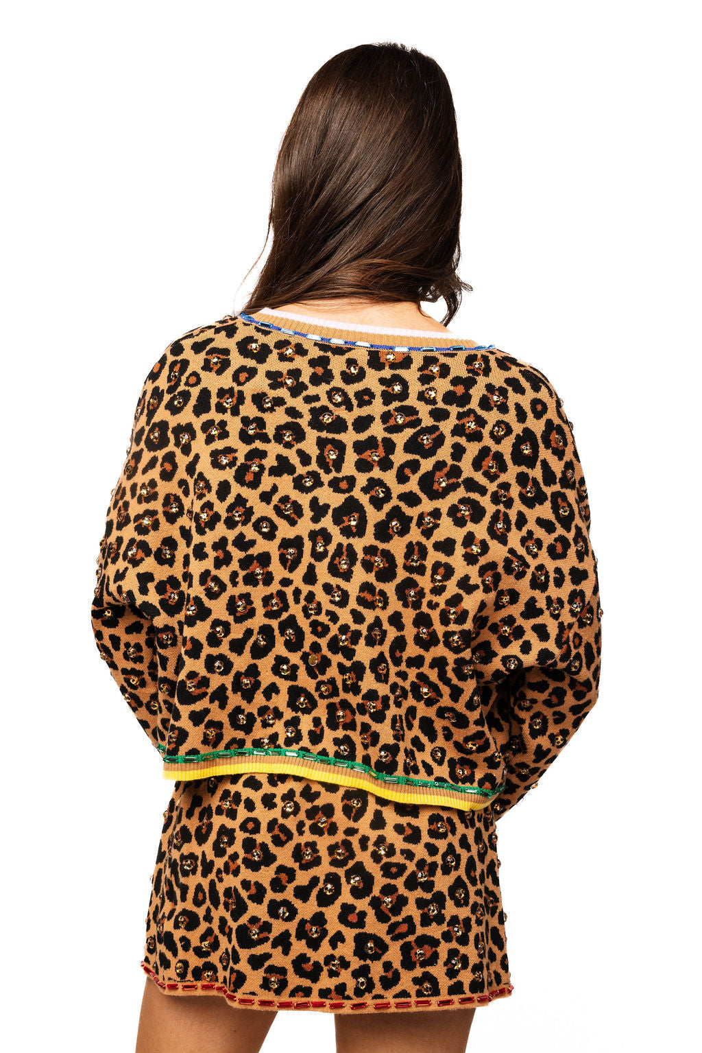 Queen of Sparkles - Leopard Knit Sweater Skirt
