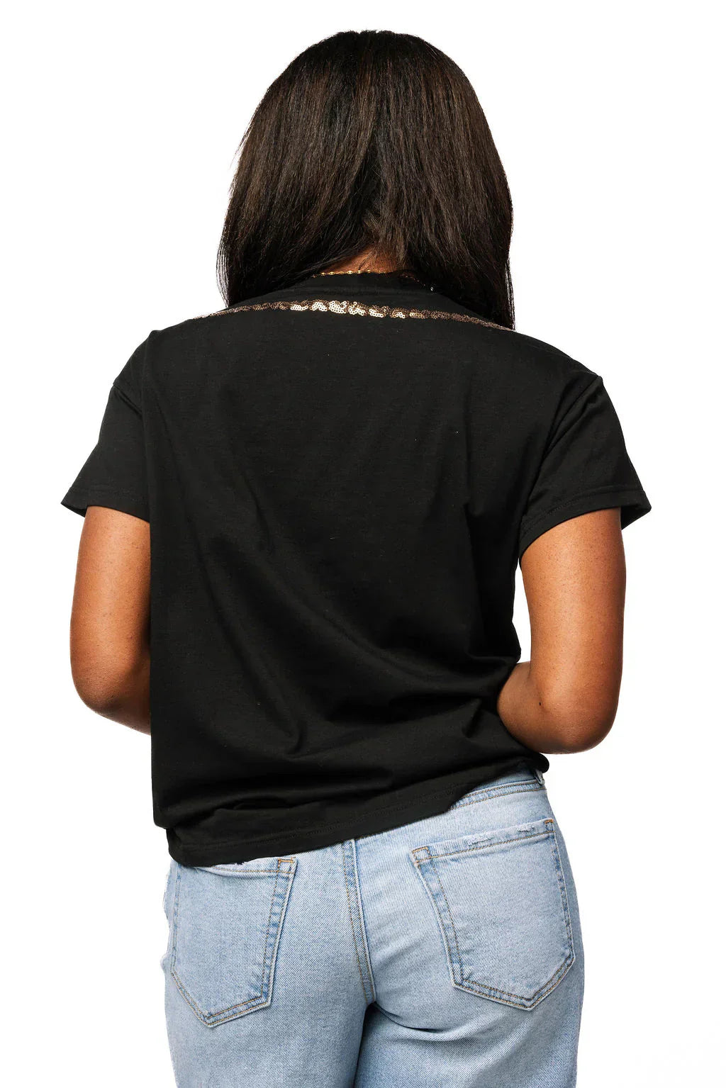 Queen Of Sparkles - Black Multi Turquoise Necklace Tee