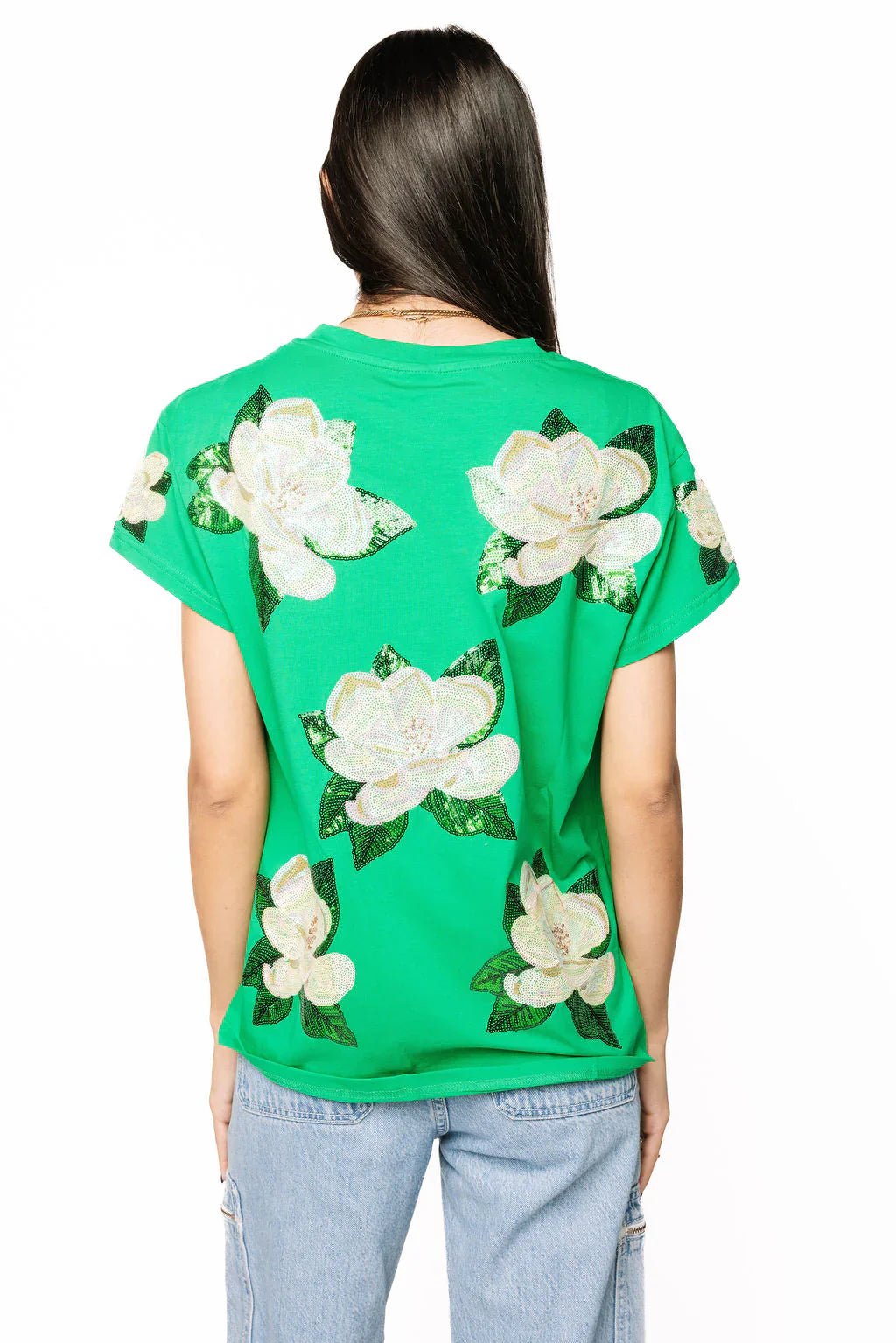 Queen of Sparkles - Green Magnolia Tee