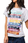 Queen of Sparkles Grey School Books Tee