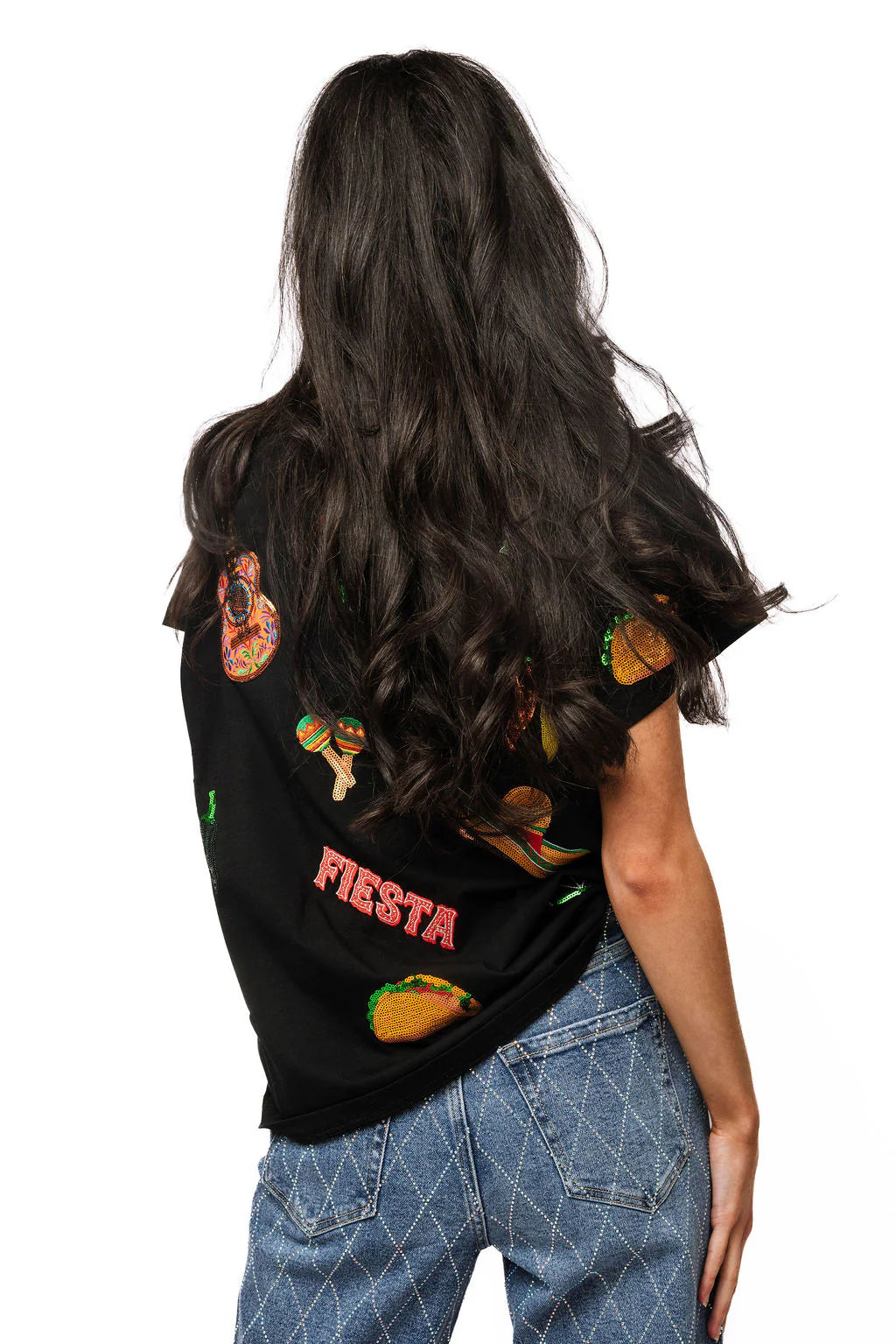 Queen of Sparkles Black Fiesta Icon Tee