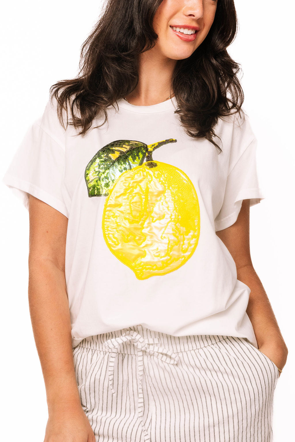 Queen of Sparkles White Lemon Tee