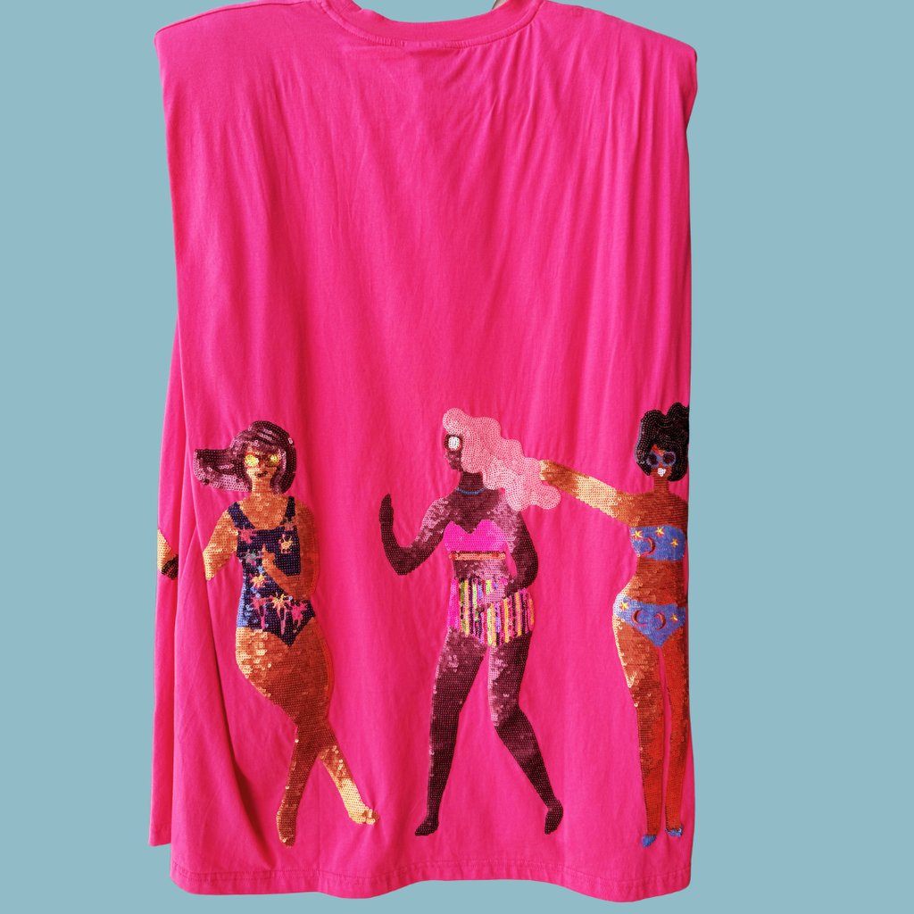 Queen of Sparkles - Pink People Mini Dress
