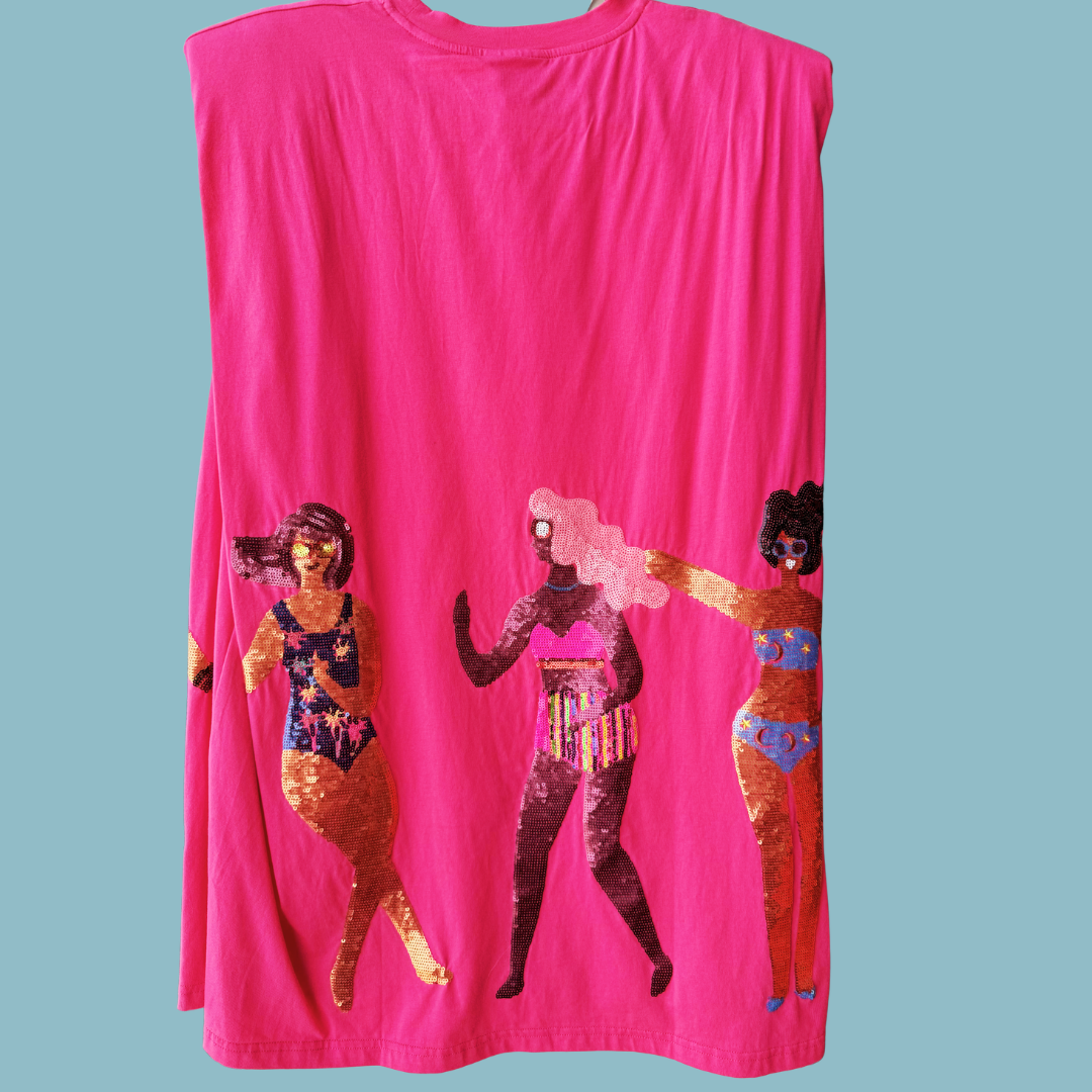 Queen of Sparkles - Pink People Mini Dress