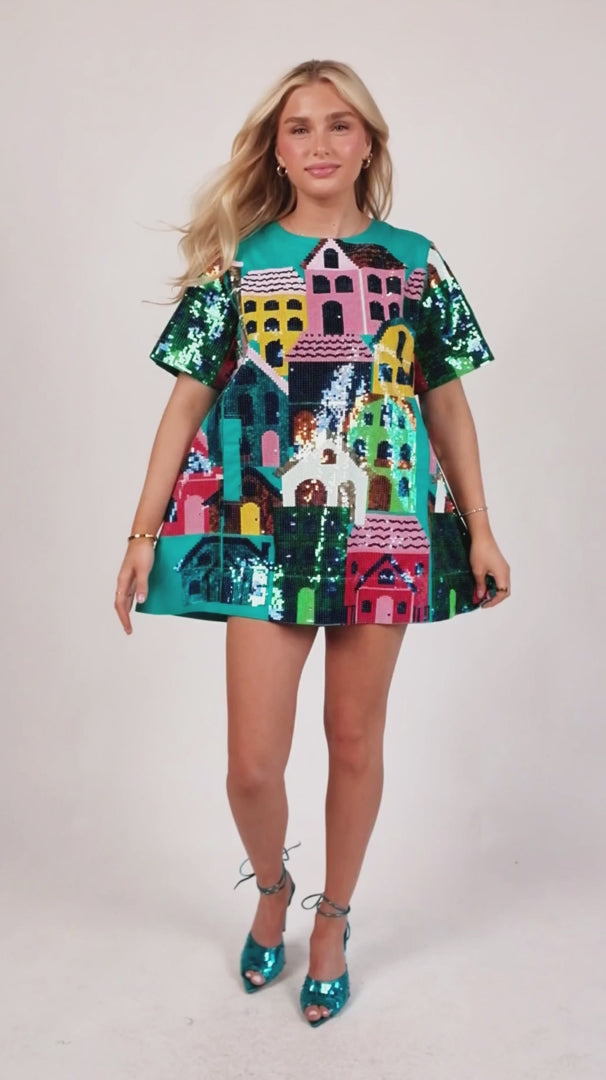 Queen of Sparkles - Sequin Houses Dress