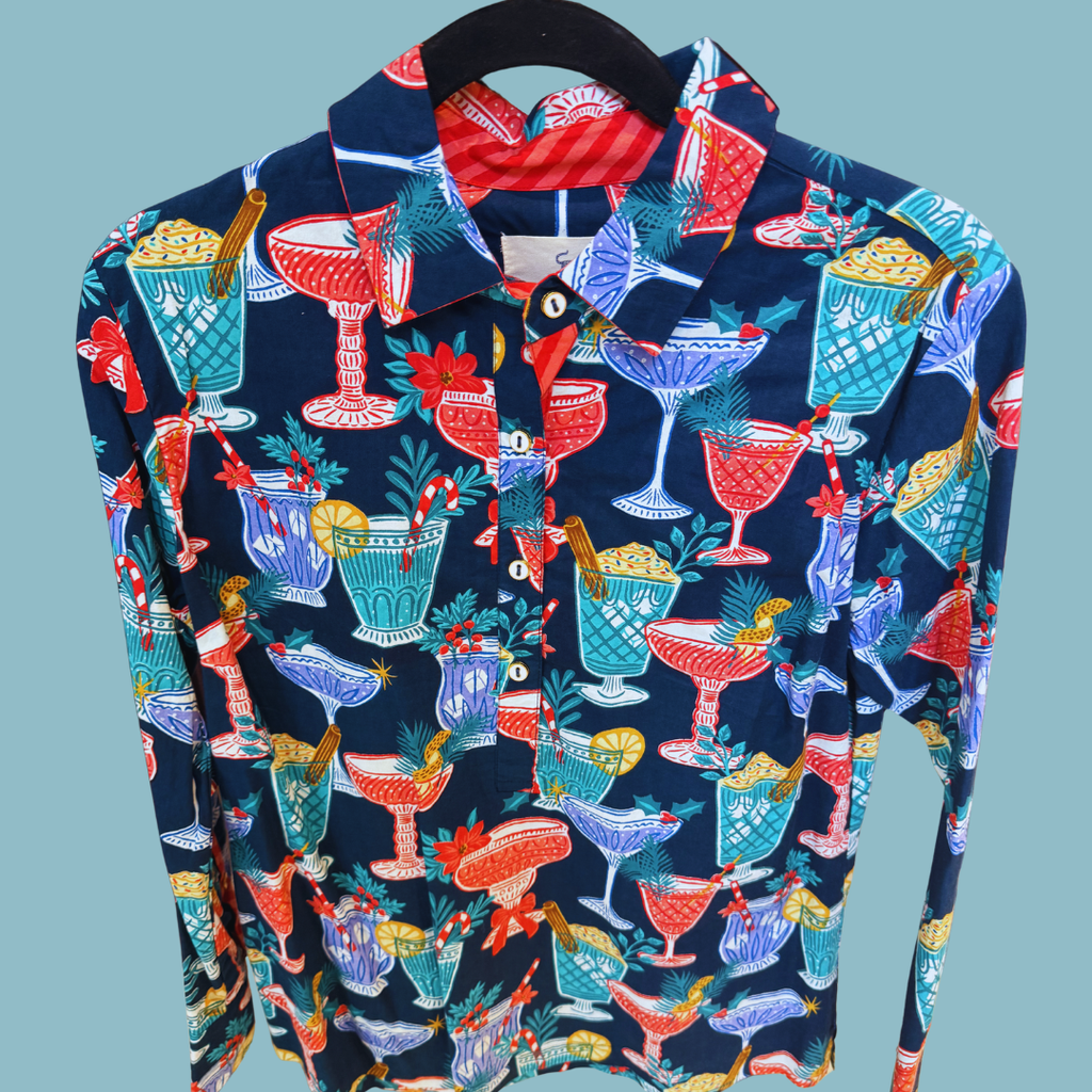 PrintFresh Holiday Cocktail Button Up