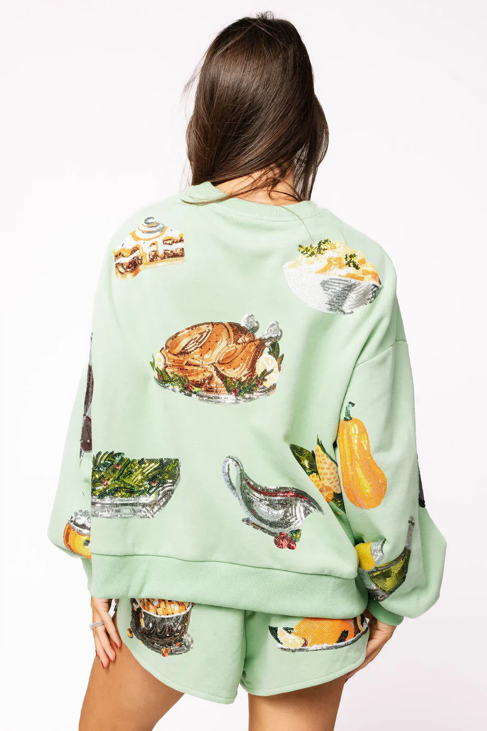Queen of Sparkles-Mint Turkey Short