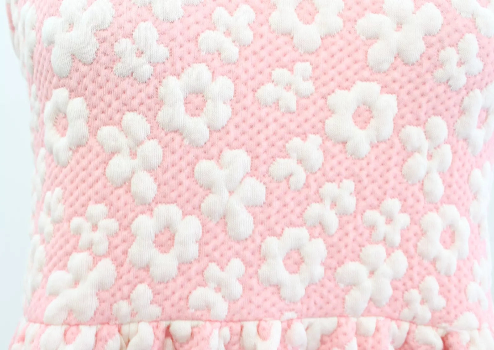 Tyler Böe - Pink Textured Tiered Dress with Daisies