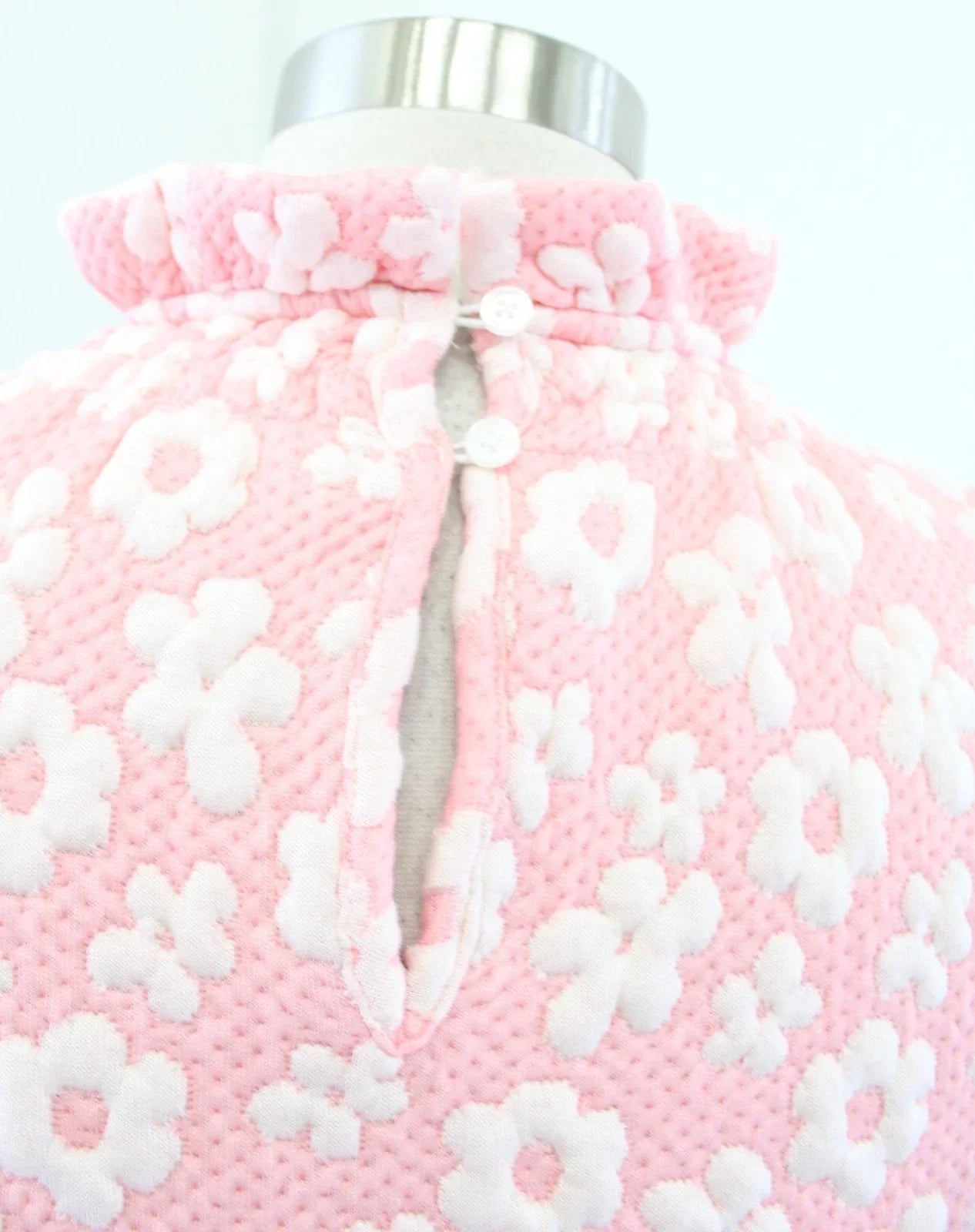 Tyler Böe - Pink Textured Tiered Dress with Daisies