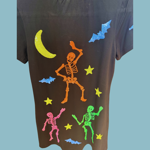 Belle Cher Black Skeleton Dress