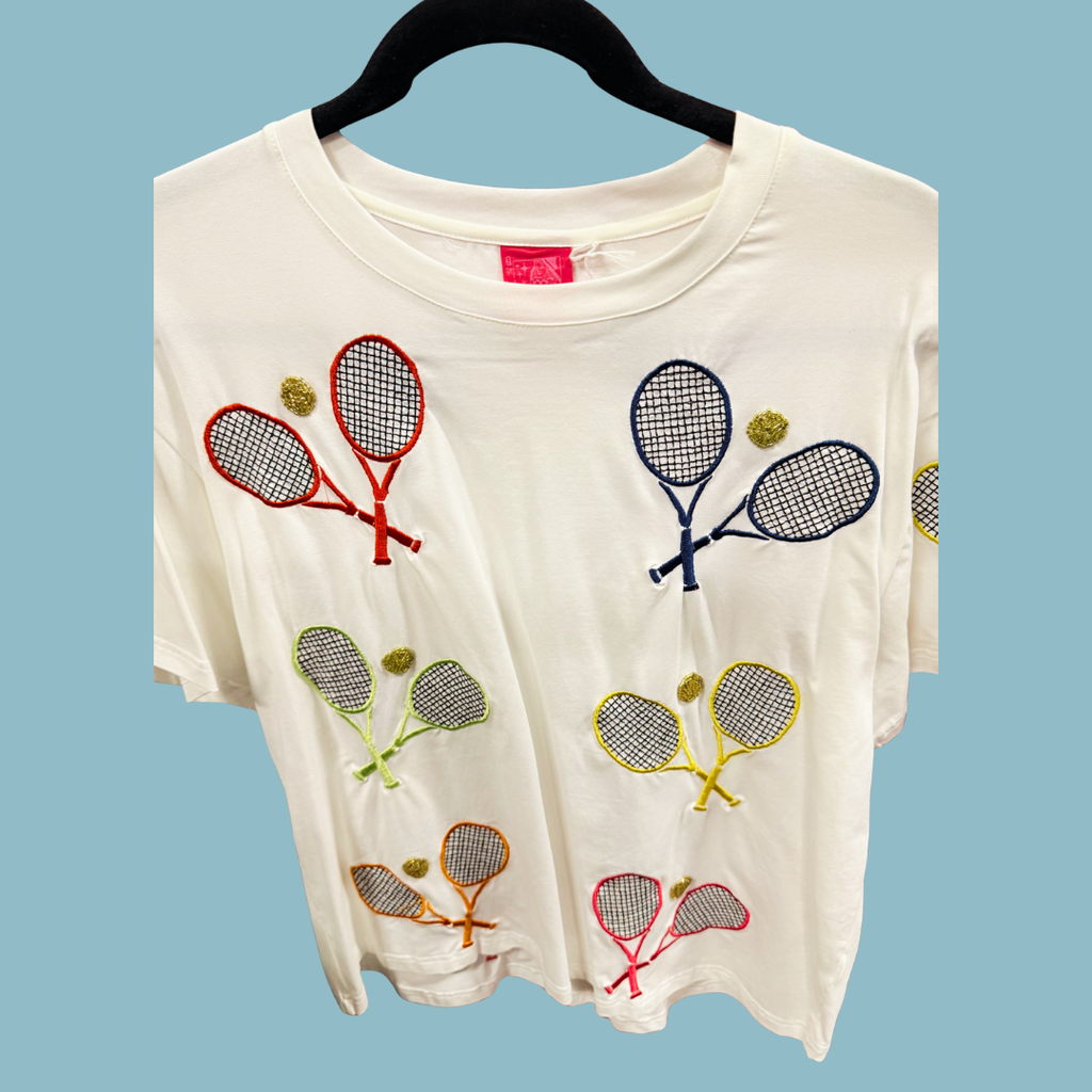 Queen of Sparkles Tennis Racquet Tee