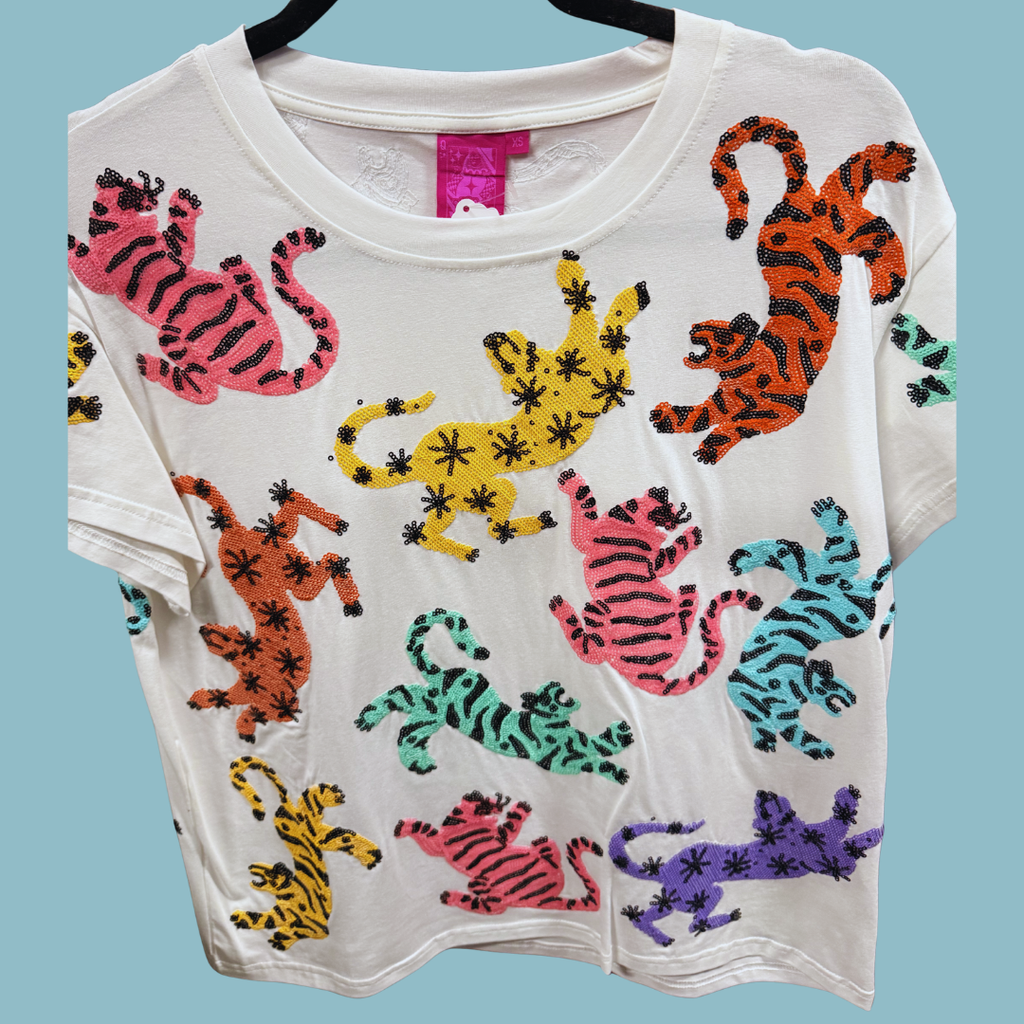Queen of Sparkles Crawling Tigers T-Shirt