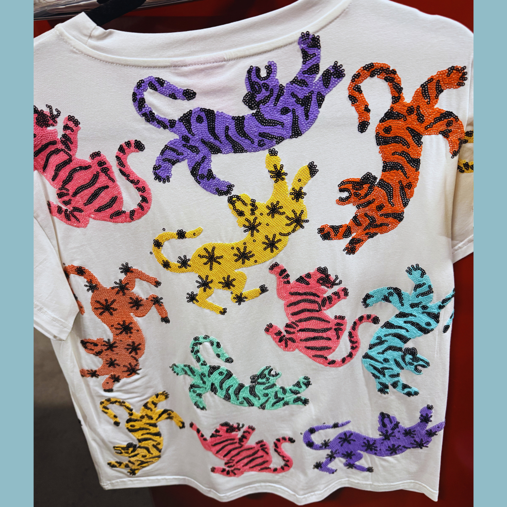 Queen of Sparkles Crawling Tigers T-Shirt