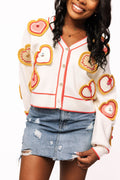 Queen of Sparkles - Crochet Heart Cardigan